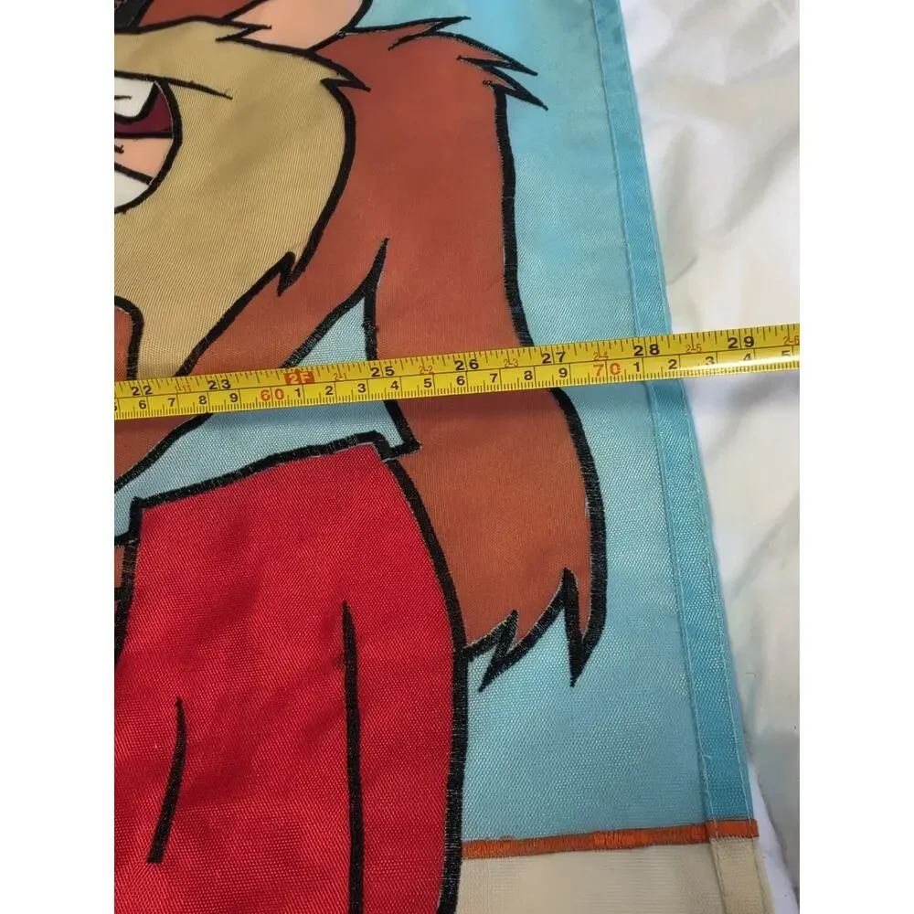 Vtg Looney Tunes Taz Tazmanian Devil at Beach Nylon Flag Banner 90's Retro Y2K